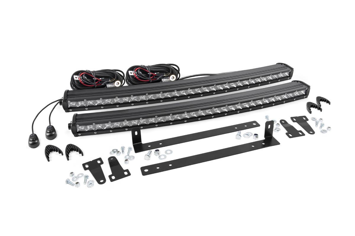 Ford F-150 LED Light Kit - Grille Mount - Rough Country - Dual 30